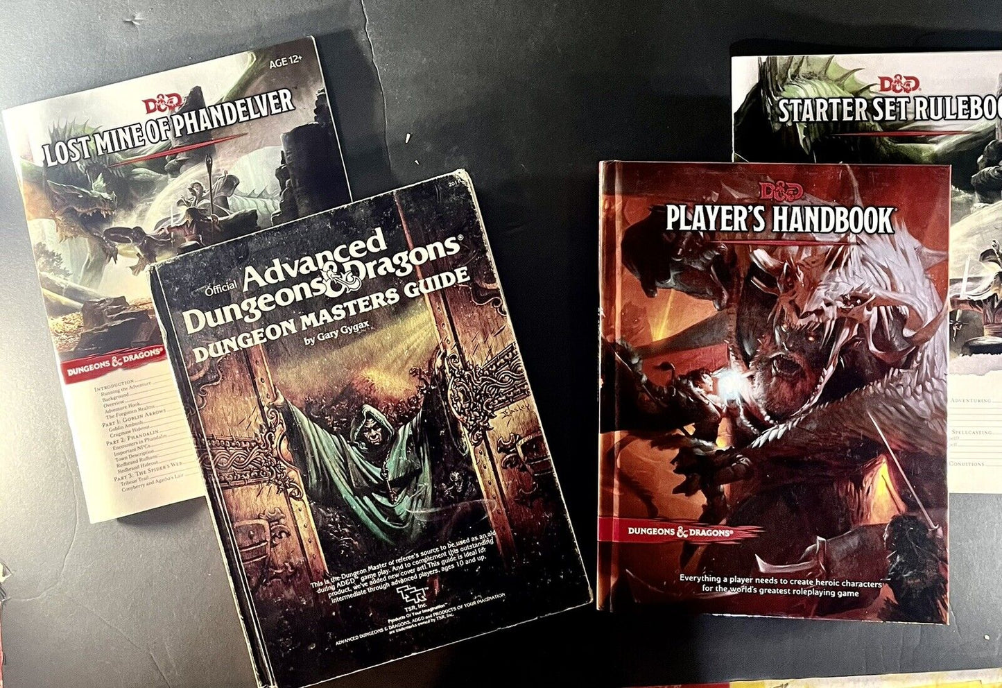 Dungeons & Dragons Lot - Player's Handbook, DM's Guide, Starter Set, Lost Mine
