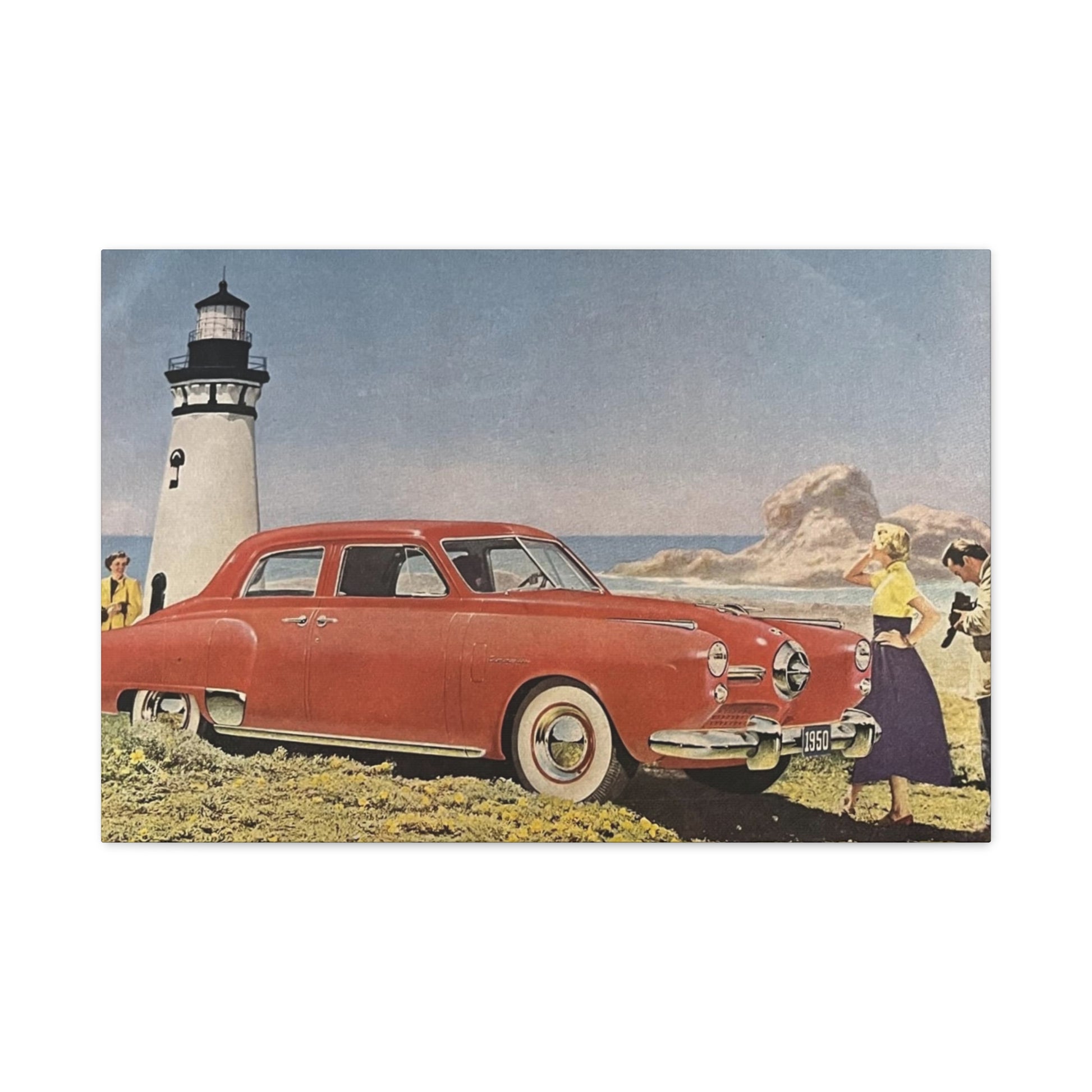 Vintage Automobile Canvas Print - 1950 Studebaker-CropsyPix