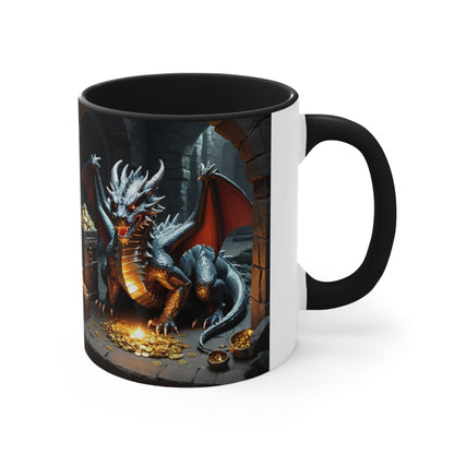 Legendary Dragon Gold Hoard - Fantasy Lover’s Collectible Mug-Mug-CropsyPix