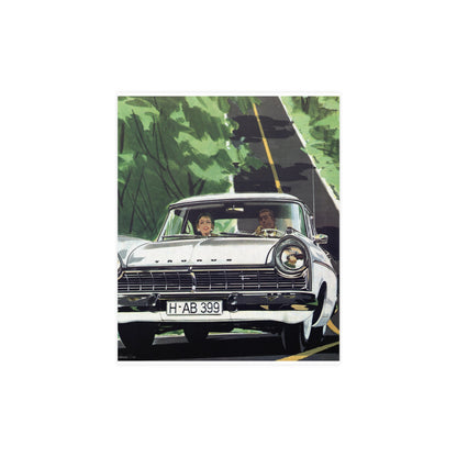 Throwback Drive - Discover the 50s with this Vintage Car Poster | Limited Edition