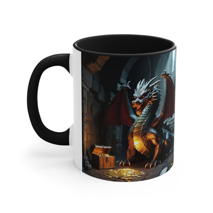 Legendary Dragon Gold Hoard - Fantasy Lover’s Collectible Mug-Mug-CropsyPix