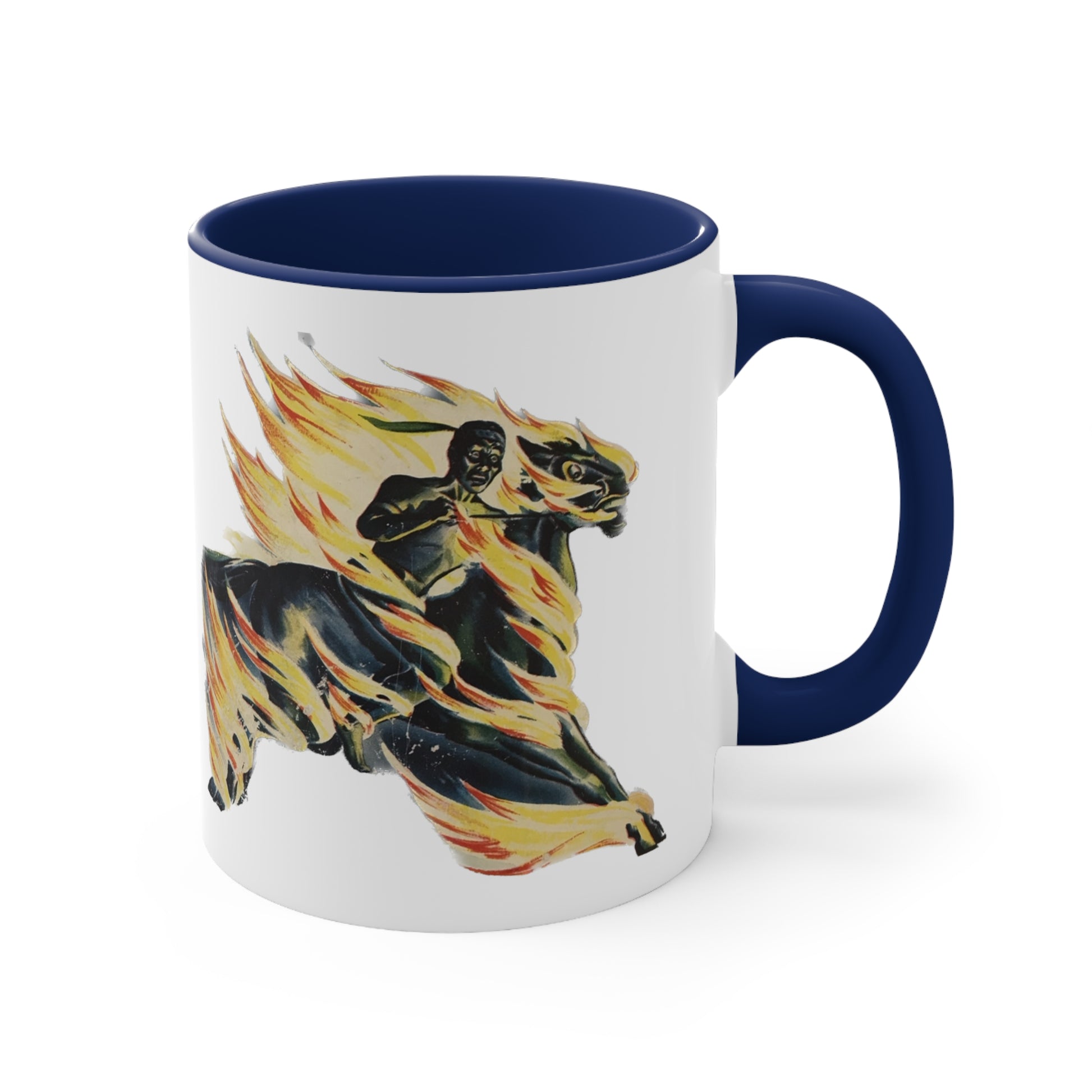 Flame Art Coffee Mug - Abstract Fiery Design Ceramic Cup-CropsyPix