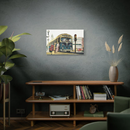 Main 44 Express: A Journey Through Vintage Streets Canvas Art-CropsyPix