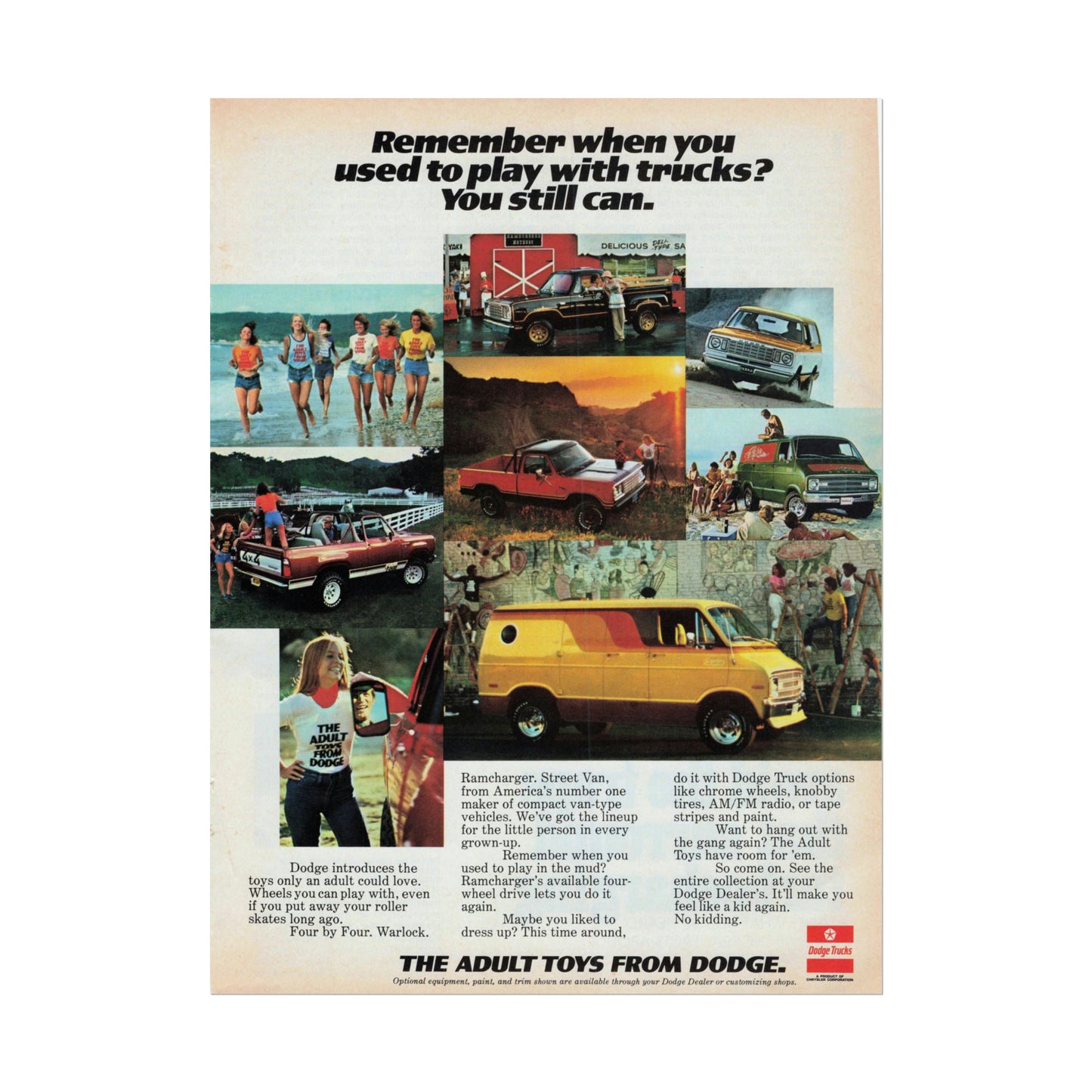 1977 Dodge Advertisement Poster - Vans and Trucks-CropsyPix