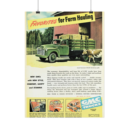 Harvest Heritage: Timeless GMC Truck Farm Poster Artwork-CropsyPix