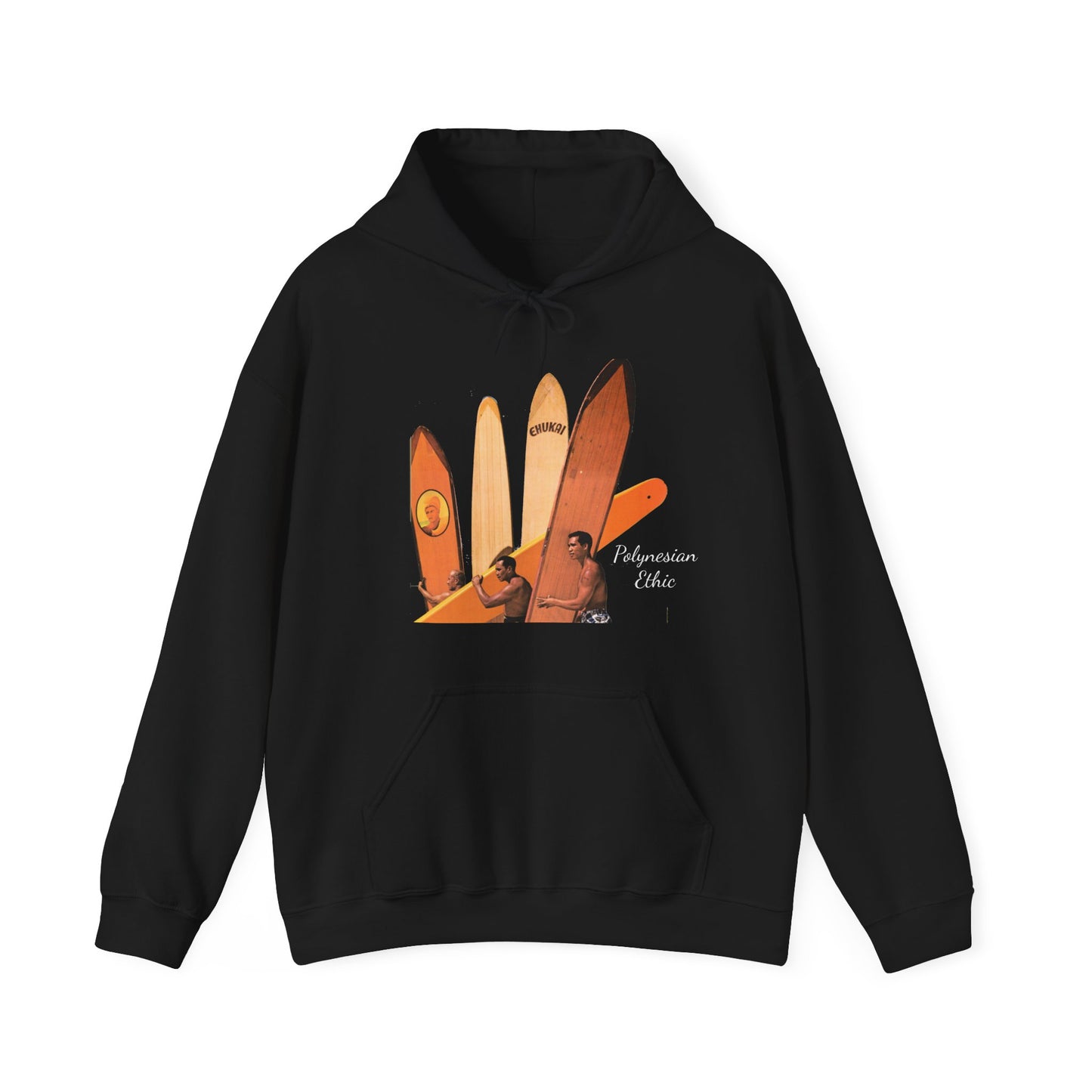 "Polynesian Ethic" Longboard Surf Unisex Heavy Blend™ Hooded Sweatshirt