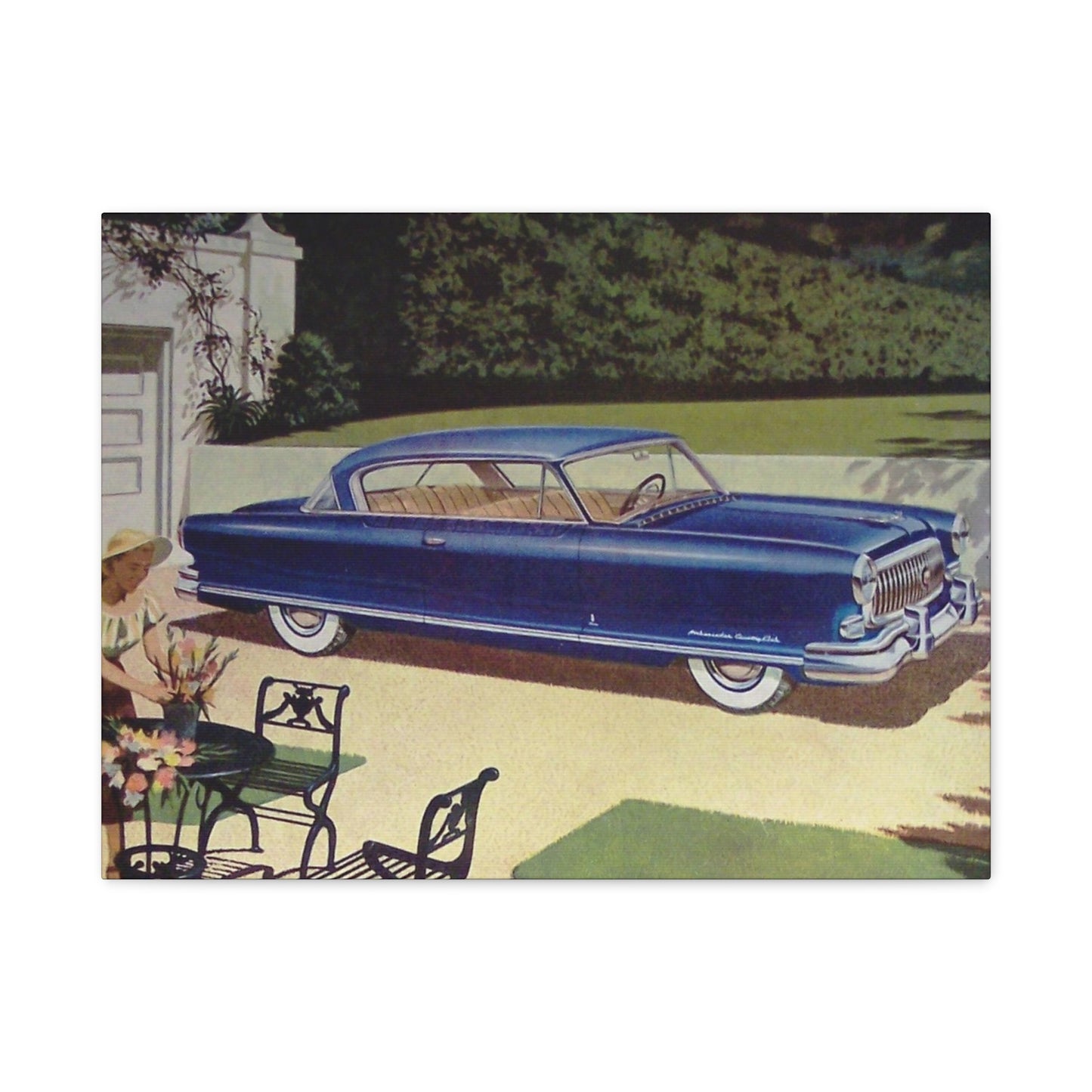 1950s Nash Ambassador Airflyte Canvas Print-CropsyPix