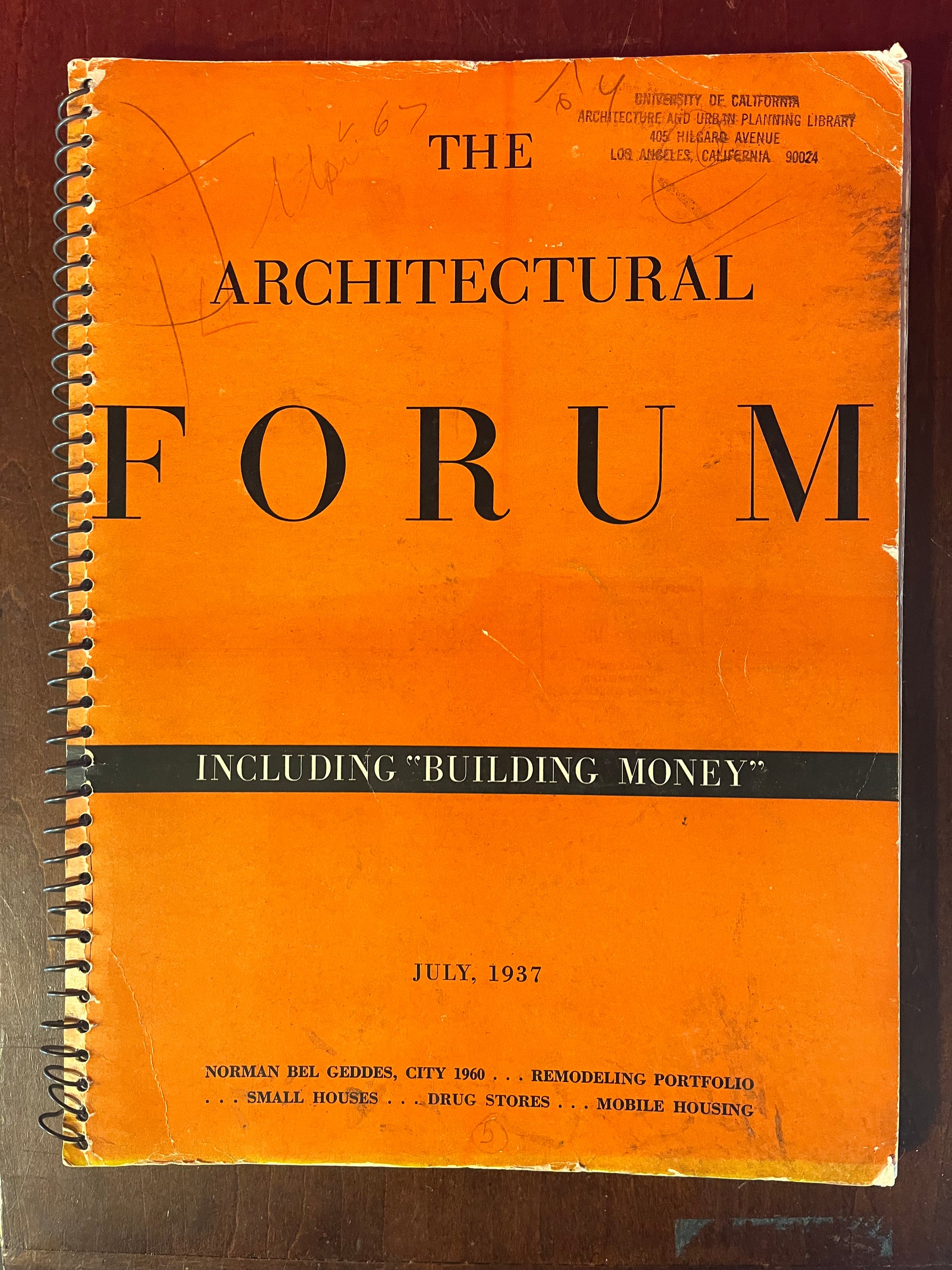 1937 July Architectural Forum Magazine – Vintage Design & Architecture Collectible-Vintage Publications-CropsyPix