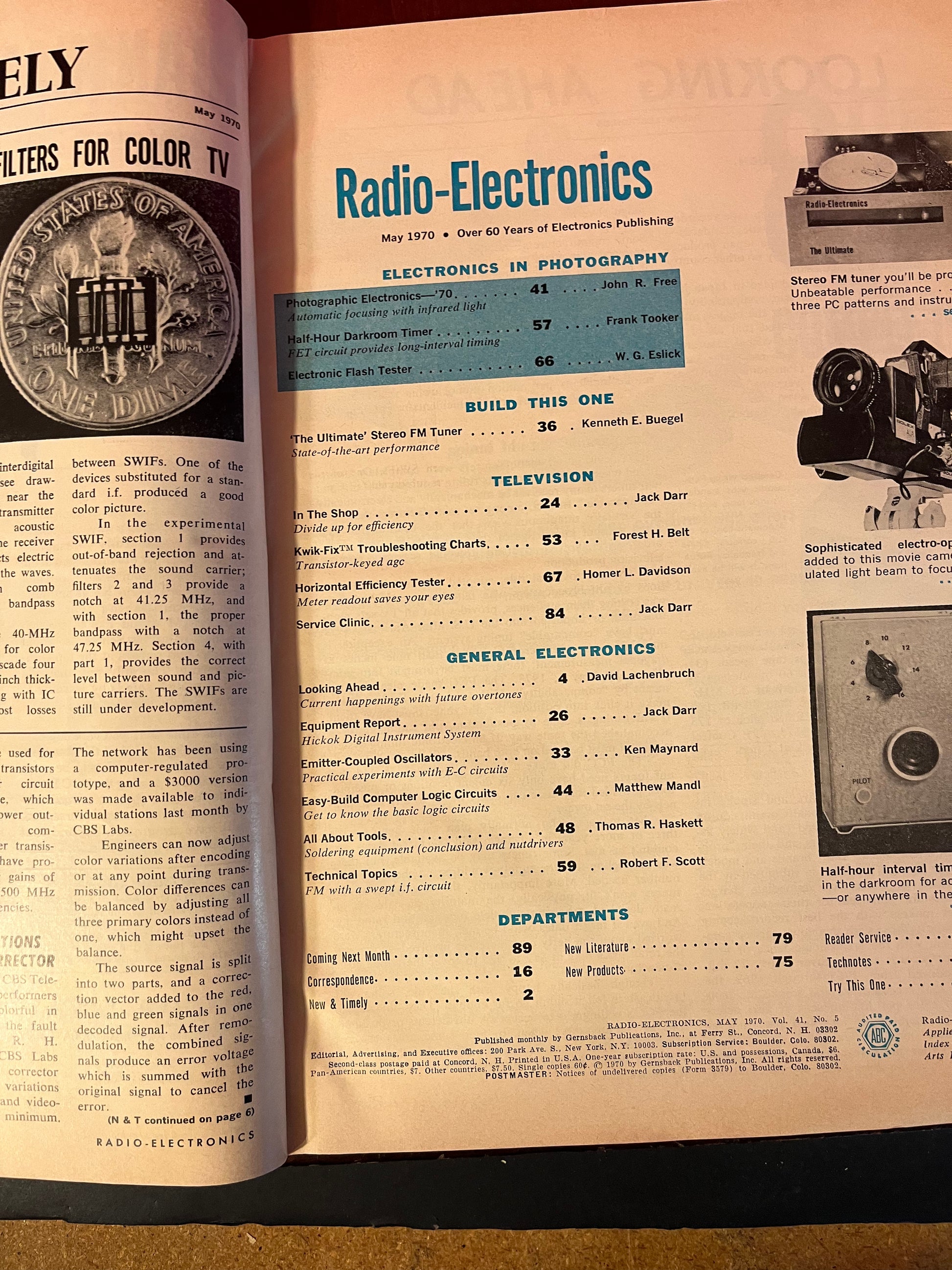 1970 May issue of Radio-Electronics Magazine – The Ultimate Stereo FM Tuner Building Guide-Vintage Publications-CropsyPix