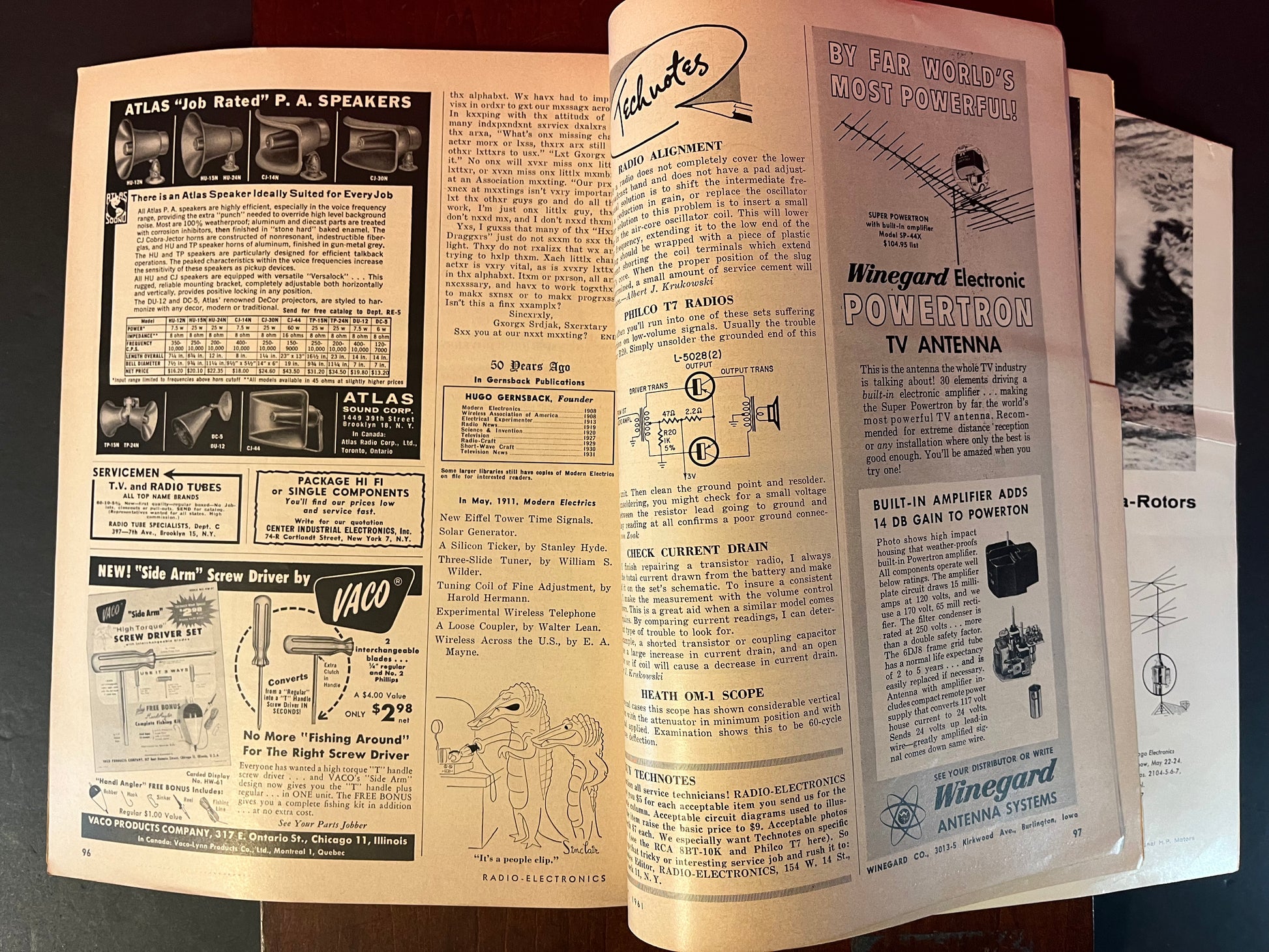 1961 May Radio-Electronics Magazine – Pioneering High Fidelity and TV Servicing Insights-Vintage Publications-CropsyPix