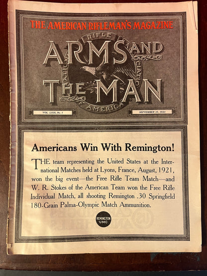 1921 "The American Rifleman's Magazine" - Historic Arms and The Man Edition