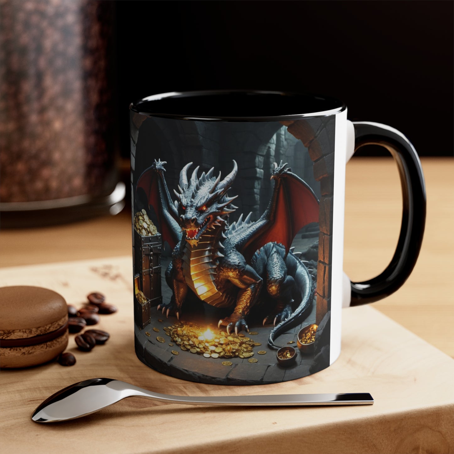 Legendary Dragon Gold Hoard - Fantasy Lover’s Collectible Mug-Mug-CropsyPix