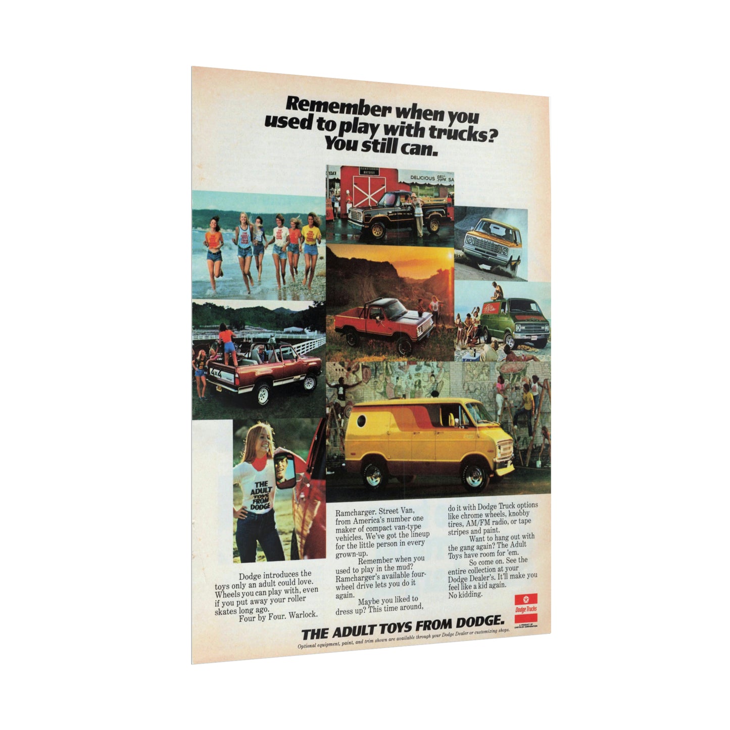 1977 Dodge Advertisement Poster - Vans and Trucks-CropsyPix