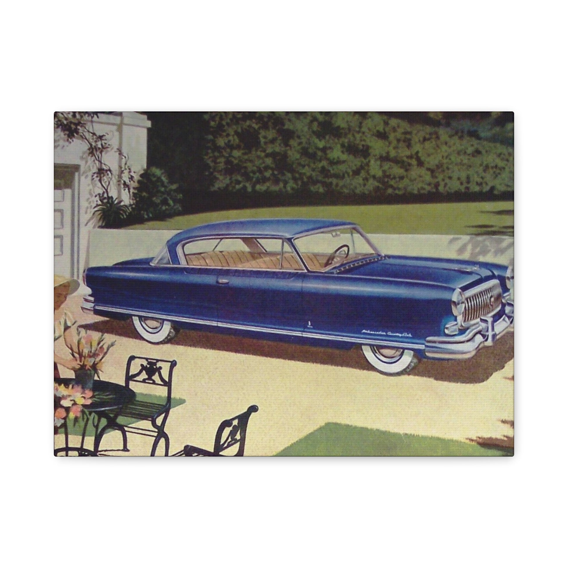 1950s Nash Ambassador Airflyte Canvas Print-CropsyPix