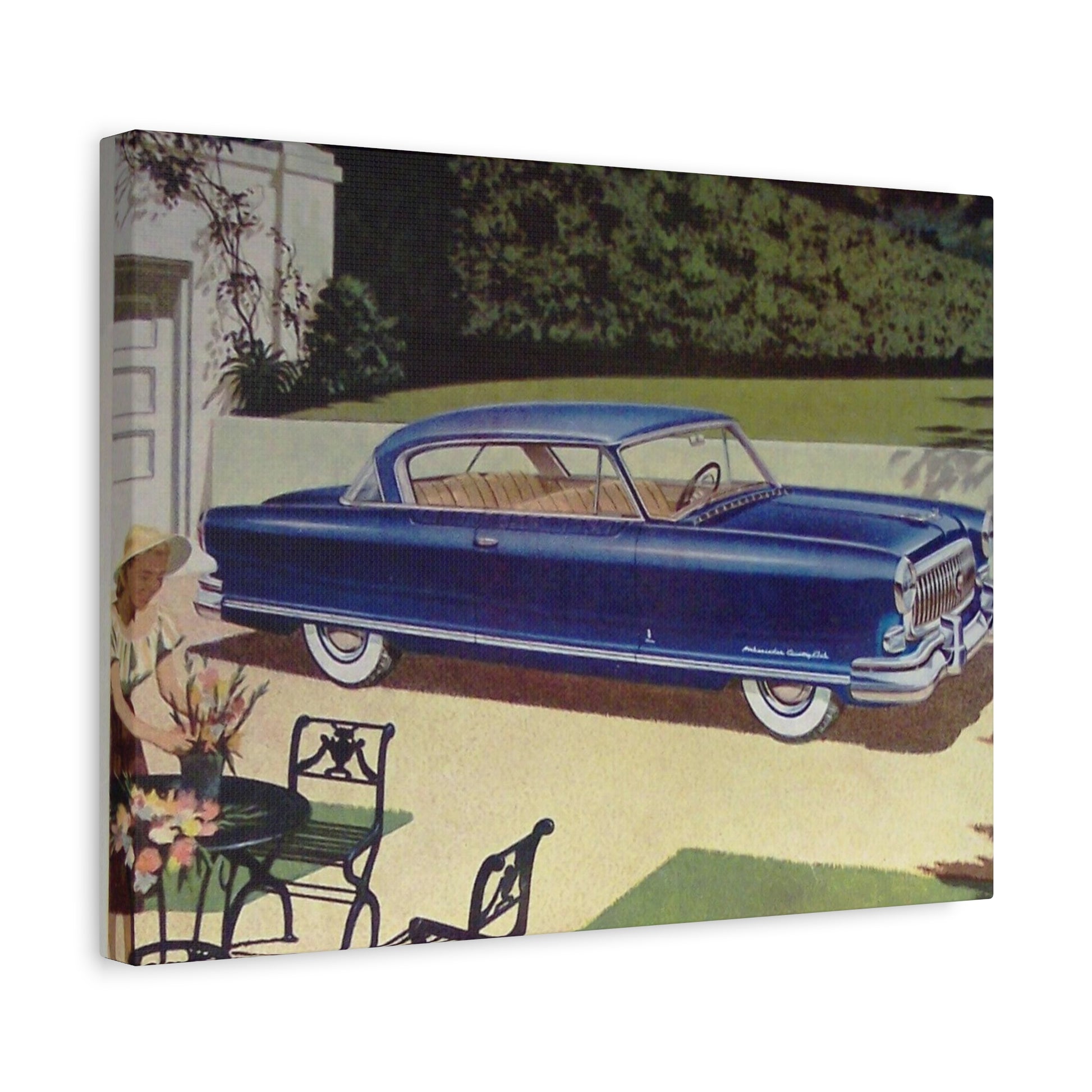 1950s Nash Ambassador Airflyte Canvas Print-CropsyPix