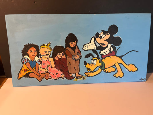 Disneyland is not for Peasants, Original Canvas Art by "Molly"