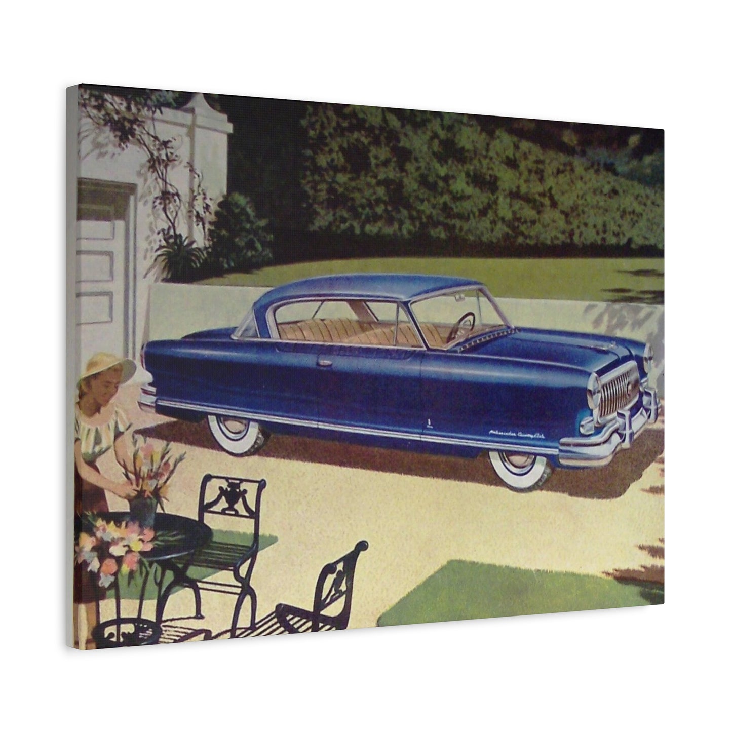 1950s Nash Ambassador Airflyte Canvas Print-CropsyPix