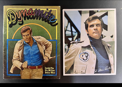 1975 Dynamite Magazine Featuring The Six Million Dollar Man & Studio Promo Photo