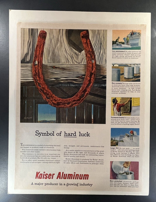 Kaiser Aluminum 1950s Vintage Advertisement - Industrial Metalwork 10x13
