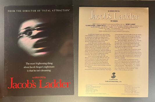 Jacob's Ladder Original Movie 1990 Vintage Collectible - Horror Film Memorabilia