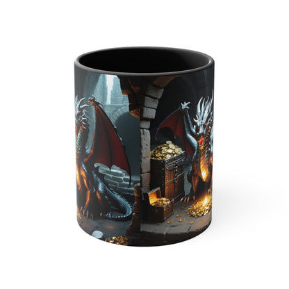 Legendary Dragon Gold Hoard - Fantasy Lover’s Collectible Mug-Mug-CropsyPix