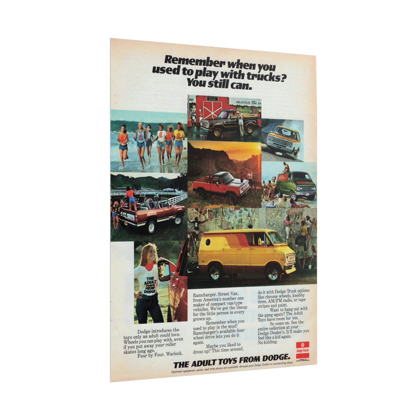 1977 Dodge Advertisement Poster - Vans and Trucks-CropsyPix