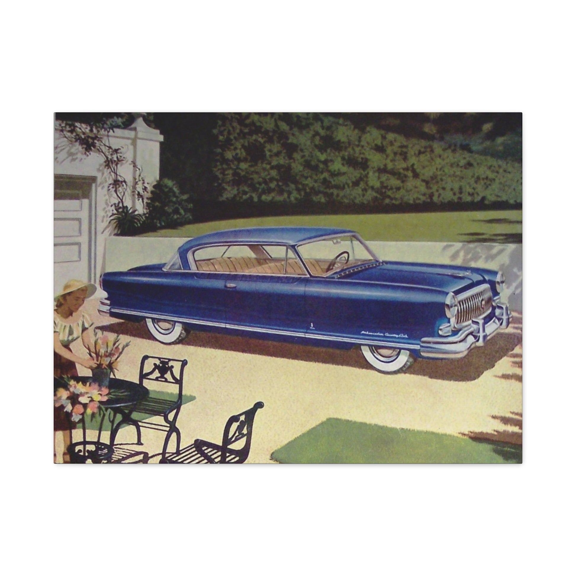 1950s Nash Ambassador Airflyte Canvas Print-CropsyPix