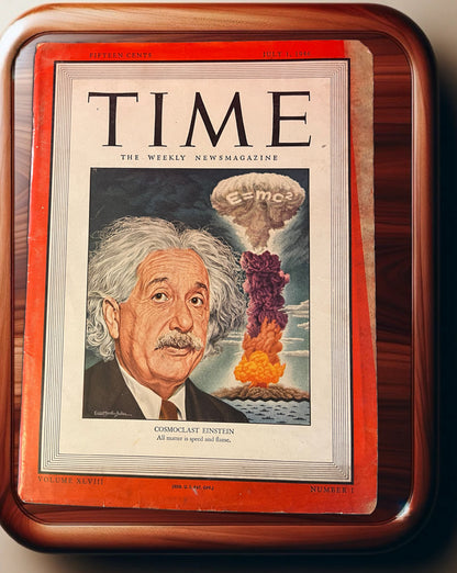 1946 Albert Einstein TIME Magazine Cover - Vintage Collectible, Rare Find, Authentic July 1