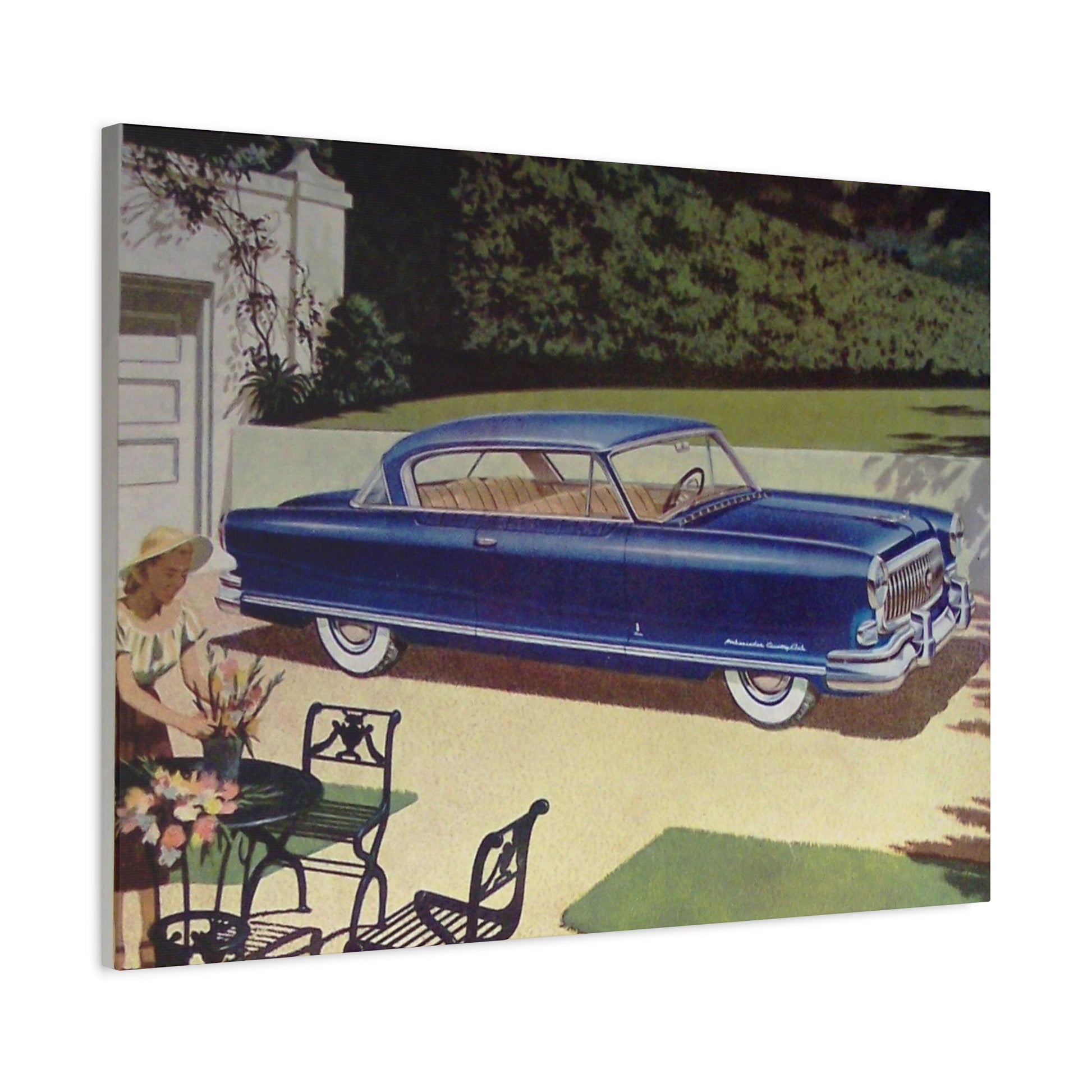 1950s Nash Ambassador Airflyte Canvas Print-CropsyPix