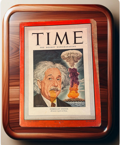 1946 Albert Einstein TIME Magazine Cover - Vintage Collectible, Rare Find, Authentic July 1