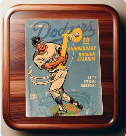 Los Angeles Dodgers 10th Anniversary Dodger Stadium 1971 Official Scorecard
