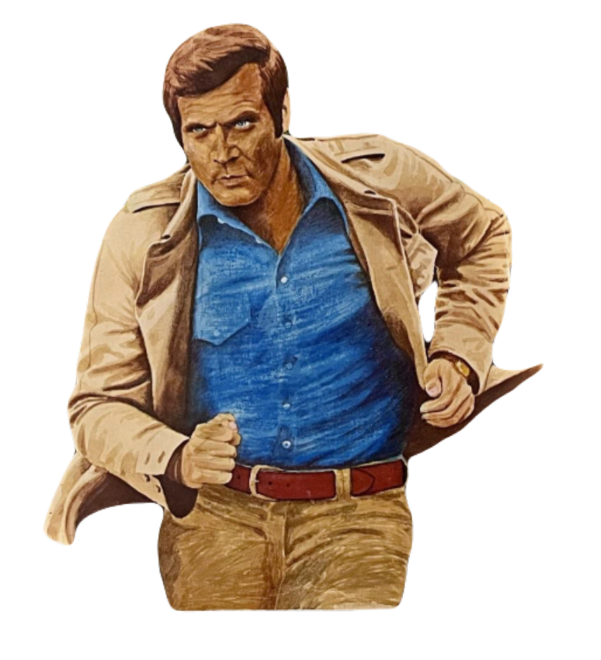 1975 The Six Million Dollar Man Dynamite Magazine Cover & Studio Promo Photo, Lee Majors the Bionic Man