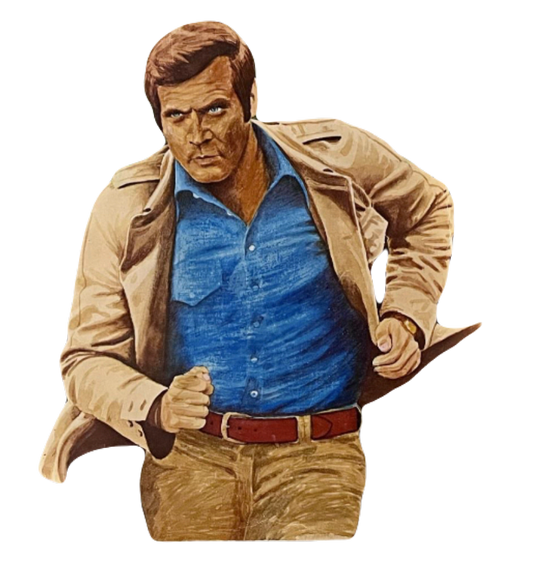 1975 The Six Million Dollar Man Dynamite Magazine Cover & Studio Promo Photo, Lee Majors the Bionic Man