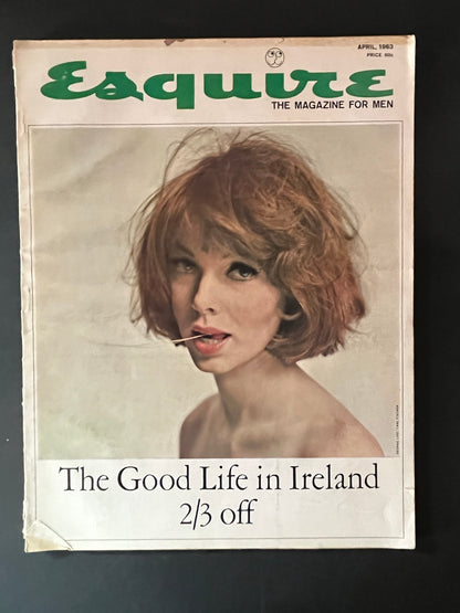 Esquire Magazine April 1963 - 'The Good Life in Ireland' Cover Feature-CropsyPix