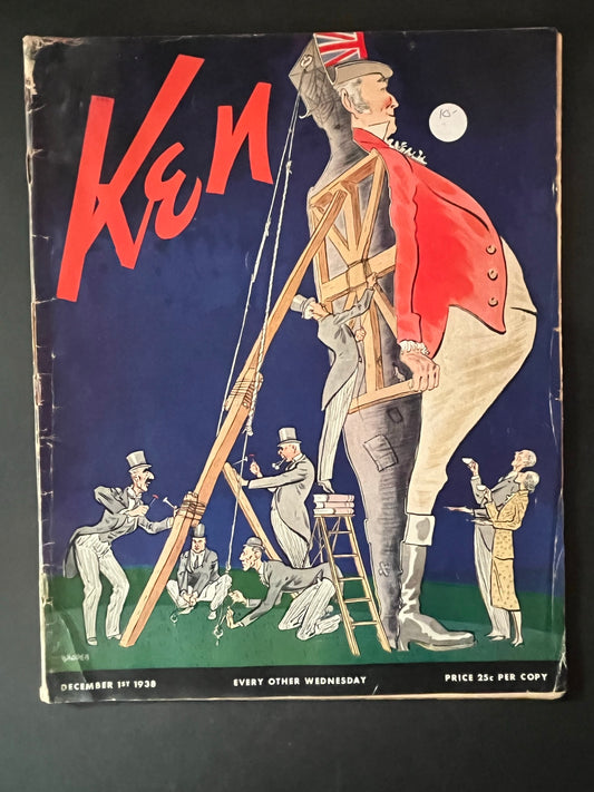 Ken Magazine December 1st, 1938 - Political Satire Cover Illustration-CropsyPix