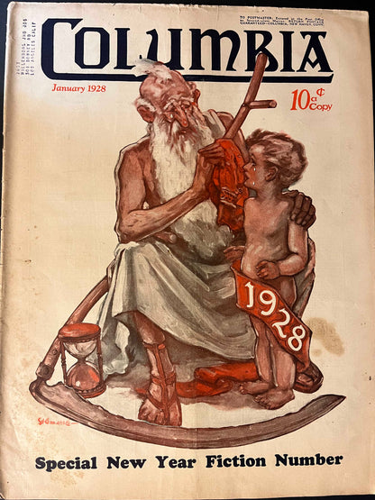 The January 1928 cover portrays Father Time passing the New Year to a youthful figure, symbolizing the timeless tradition of ushering in a new beginning. This artistic representation is a poignant reminder of the ever-turning pages of time, captured within this magazine.