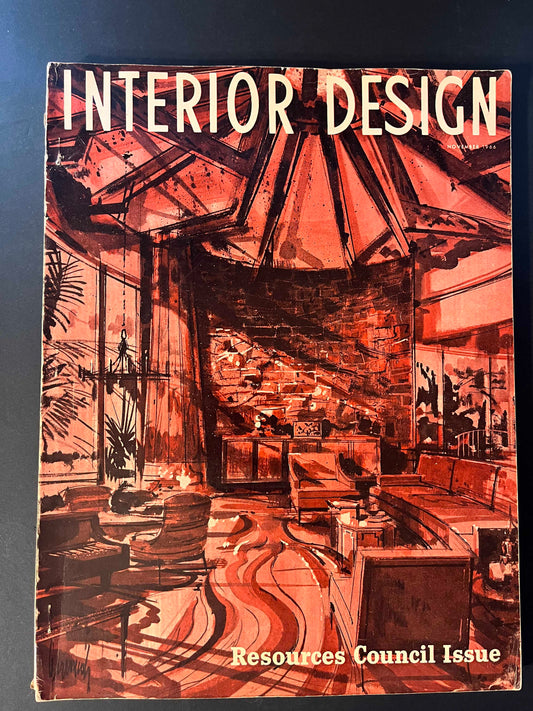 1966 Interior Design Magazine – Resources Council Issue – Mid-Century Decor Insight-Vintage Publications-CropsyPix