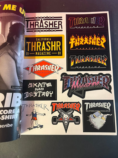 2022 Thrasher Skateboard Magazine March 2022 Issue #500 - Mint Condition with Stickers and Posters