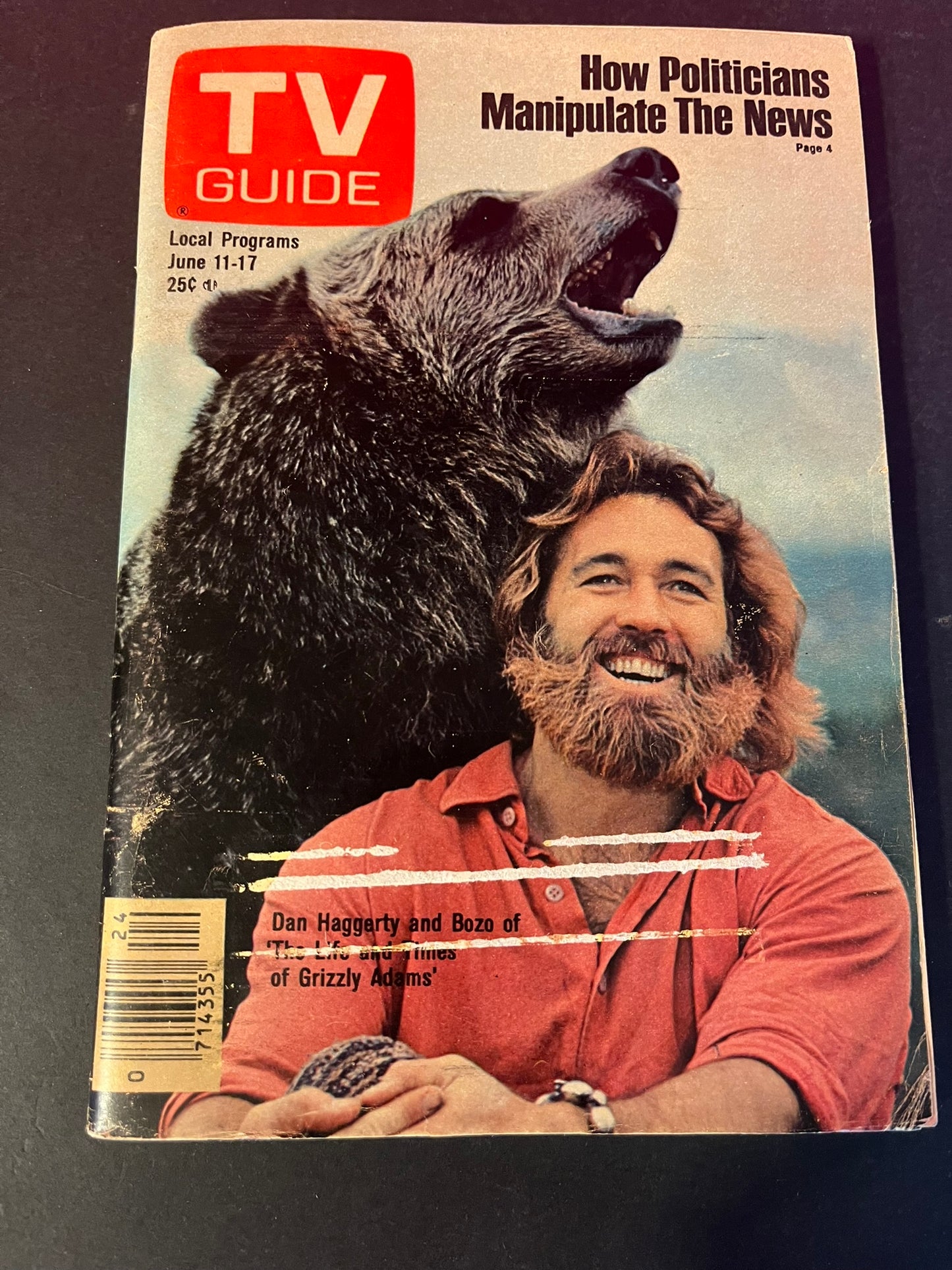 Classic 1977 TV Guide - "The Life and Times of Grizzly Adams" Feature, Americana Television History