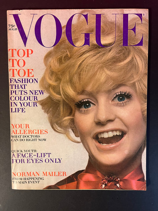 Vintage Vogue Magazine - August 15, 1969 Issue - Iconic Fashion & Beauty Edition